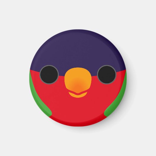 Das Gesicht einer Lory in Collared Magnet (Vorne)