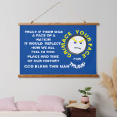 Das Gesicht einer Nation Wandteppich Mit Holzrahmen (Schlafzimmer)