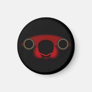 Das Gesicht einer Rajah Black Lory Magnet