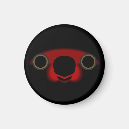 Das Gesicht einer Rajah Black Lory Magnet (Vorne)