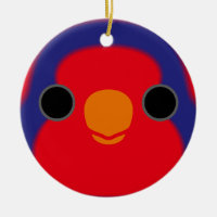 Das Gesicht einer rot-blauen Lory