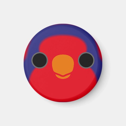 Das Gesicht einer rot-blauen Lory Magnet (Vorne)