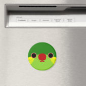 Das Gesicht einer Rot-Flankenlorike Magnet (In Situ (Geschirrspüler))