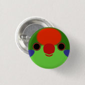 Das Gesicht einer roten Lorikeet Button (Vorne & Hinten)