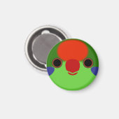 Das Gesicht einer roten Lorikeet Magnet (Vorderseite/Rückseite)