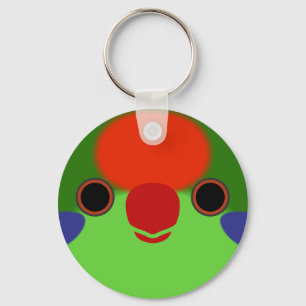 Das Gesicht einer roten Lorikeet Schlüsselanhänger