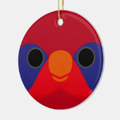 Das Gesicht einer schwarzen Lory Keramik Ornament (Links)