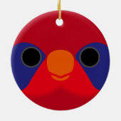 Das Gesicht einer schwarzen Lory Keramik Ornament (Hinten)