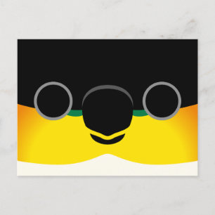 Das Gesicht einer schwarzköpfigen Kaike Feiertagspostkarte