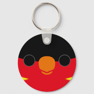 Das Gesicht einer weißen Lory Schlüsselanhänger