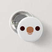 Das Gesicht eines Albino Monk Parakeet Button (Vorne & Hinten)