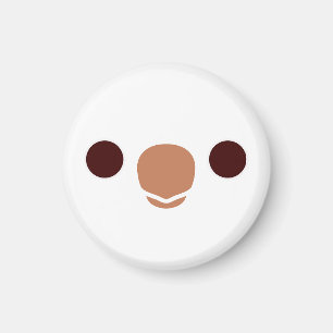 Das Gesicht eines Albino Monk Parakeet Magnet