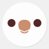 Das Gesicht eines Albino Monk Parakeet Runder Aufkleber (Vorderseite)