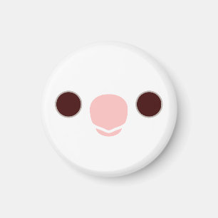 Das Gesicht eines Albinokakatiels Magnet