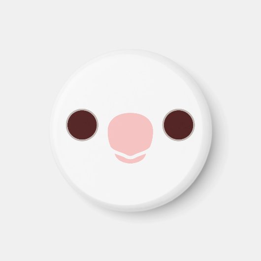 Das Gesicht eines Albinokakatiels Magnet (Vorne)