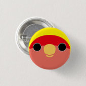 Das Gesicht eines amerikanischen gelben, pfirsichf Button (Vorne & Hinten)