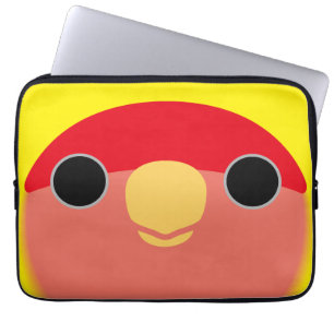 Das Gesicht eines amerikanischen gelben, pfirsichf Laptopschutzhülle