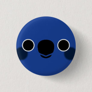 Das Gesicht eines blauen Gewölbes Button