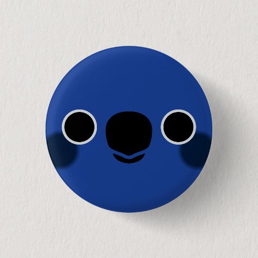 Das Gesicht eines blauen Gewölbes Button (Vorderseite)