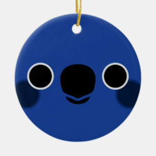 Das Gesicht eines blauen Gewölbes Keramik Ornament