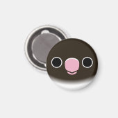 Das Gesicht eines blauen Maskenvogels Magnet (Vorderseite/Rückseite)