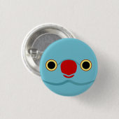Das Gesicht eines blauen, von Rose umringten Parke Button (Vorne & Hinten)