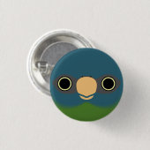 Das Gesicht eines blauköpfigen Aras Button (Vorne & Hinten)