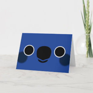 Das Gesicht eines Blaukopfpapagei Karte