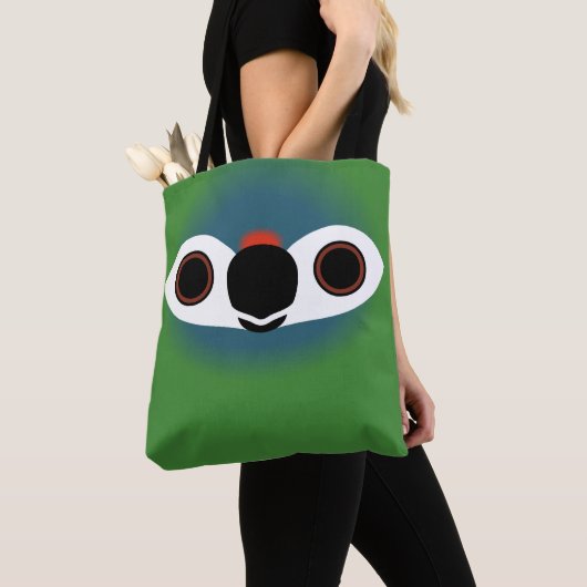 Das Gesicht eines Blaustirnlöfflers Tasche (Von Nahem)