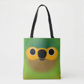 Das Gesicht eines Braunkohlpapageis Tasche (Vorderseite)