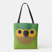 Das Gesicht eines Braunkohlpapageis Tasche (Rückseite)
