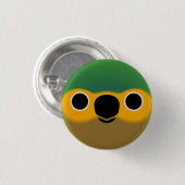 Das Gesicht eines Braunwurzelparakets Button (Vorne & Hinten)