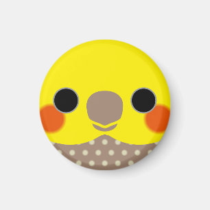 Das Gesicht eines Cinnamon Pearl-Männchen-Cockatie Magnet