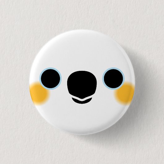 Das Gesicht eines Citron-Kakados Button (Vorderseite)
