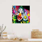 Das Gesicht eines Clown-Posters Poster (Küche)