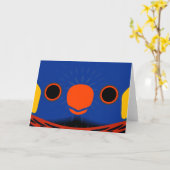 Das Gesicht eines Coconut-Loriketts Karte (Gelbe Blume)