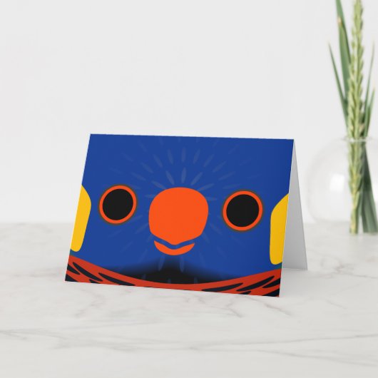 Das Gesicht eines Coconut-Loriketts Karte (Vorderseite)