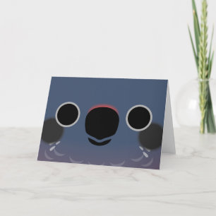 Das Gesicht eines Duskypapagei Karte