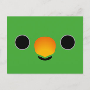 Das Gesicht eines Eclectus Parrot (männlich) Feiertagspostkarte