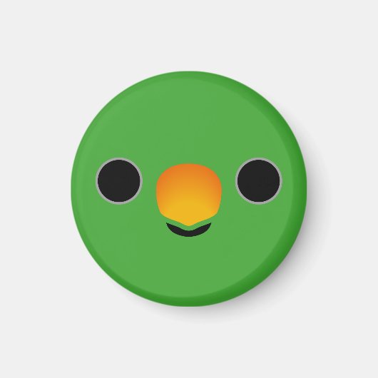 Das Gesicht eines Eclectus Parrot (männlich) Magnet (Vorne)