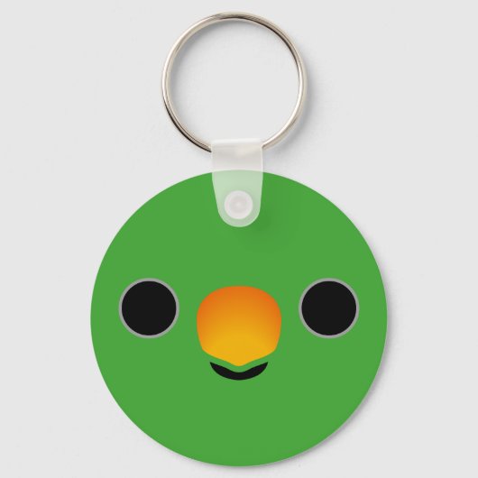 Das Gesicht eines Eclectus Parrot (männlich) Schlüsselanhänger (Vorderseite)