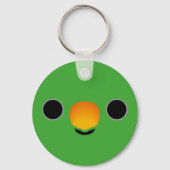 Das Gesicht eines Eclectus Parrot (männlich) Schlüsselanhänger (Rückseite)