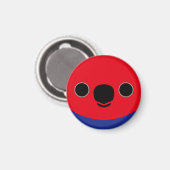 Das Gesicht eines Eclectus Parrot (weiblich) Magnet (Vorderseite/Rückseite)