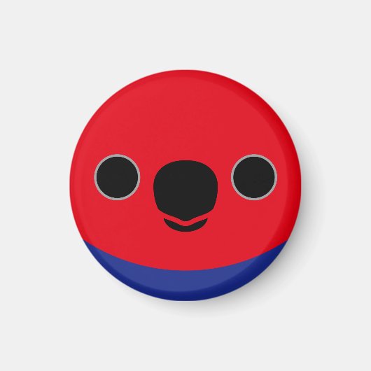 Das Gesicht eines Eclectus Parrot (weiblich) Magnet (Vorne)
