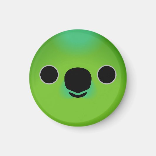 Das Gesicht eines Finschs Zwergpapageis Magnet (Vorne)