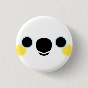 Das Gesicht eines Gelbkakados Button