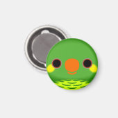Das Gesicht eines gelbwangen Lorikeets Magnet (Vorderseite/Rückseite)