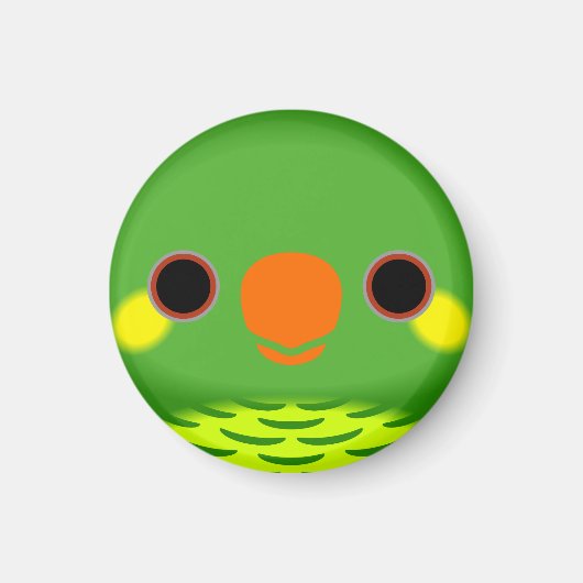 Das Gesicht eines gelbwangen Lorikeets Magnet (Vorne)