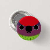 Das Gesicht eines Goldie-Lorikets Button (Vorne & Hinten)