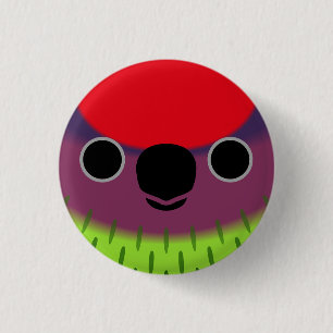 Das Gesicht eines Goldie-Lorikets Button